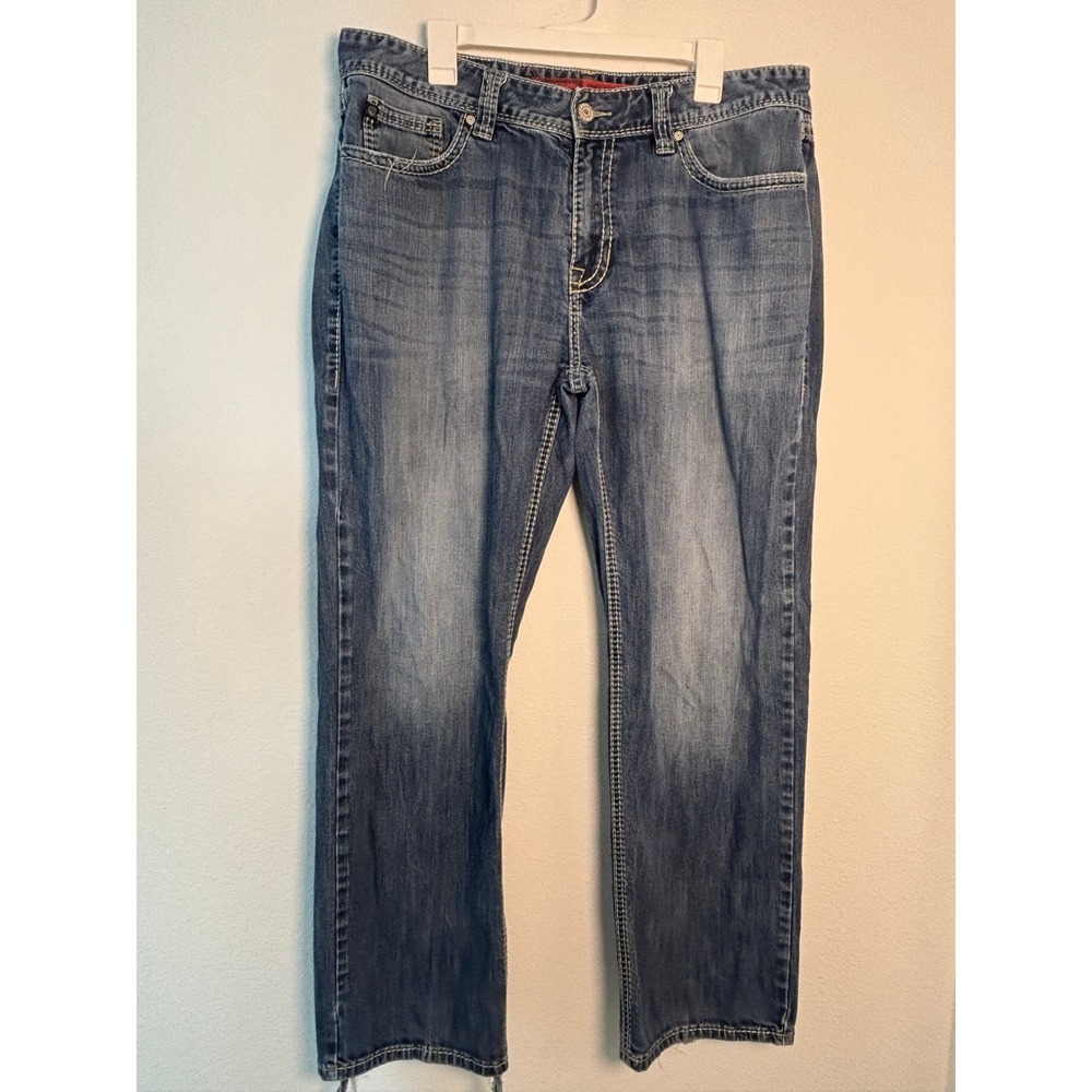 Rock & Roll Cowboy Double Barrel Straight Leg Jeans Mens 38x31 Medium Wash Denim